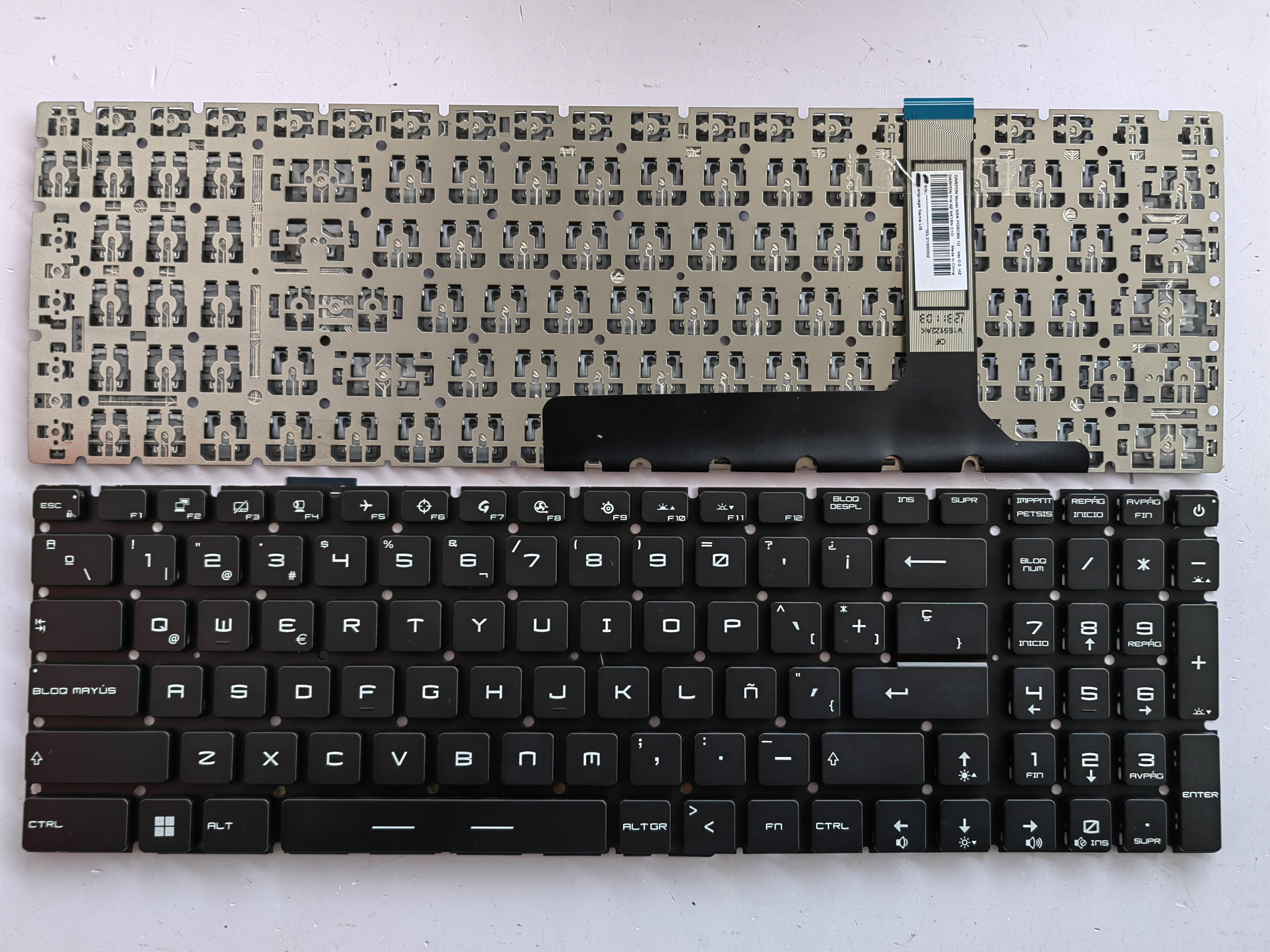 Picture of New Replacement Laptop Keyboard For MSI GP76/GE76/GS76/MS-17K1/MS-17K3 Enter BLACK (OEM) SP Layout